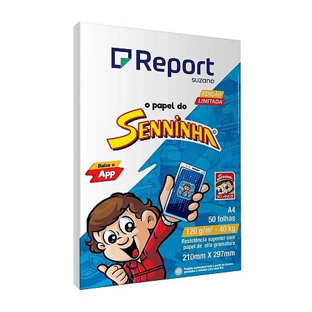 PAPEL REPORT SENNINHA A4 120G 210MMX297MM BRANCO - 50 FLS