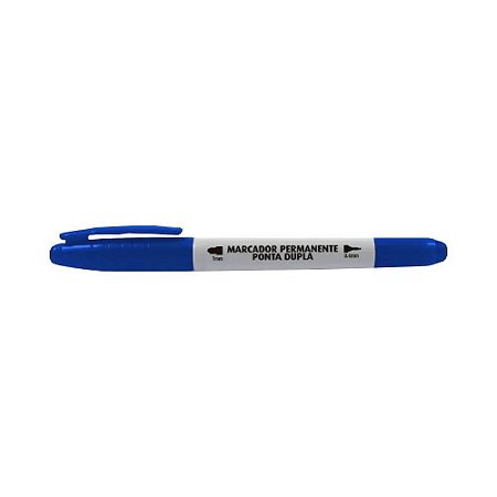 MARCADOR PERMANENTE PONTA DUPLA 521 AZUL - ACRILEX