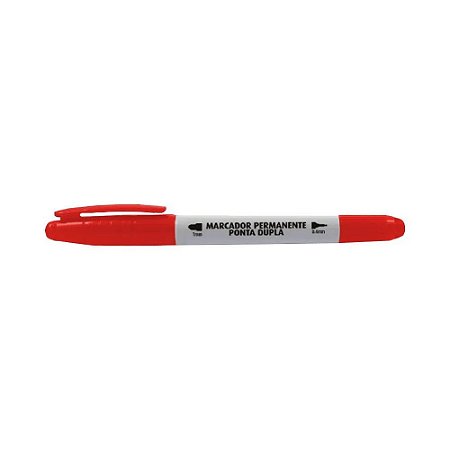 MARCADOR PERMANENTE PONTA DUPLA 523 VERMELHO - ACRILEX