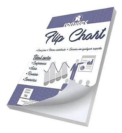 BLOCO FLIP CHART 56G 640MMX828MM C/50 FLS - ROMITEC