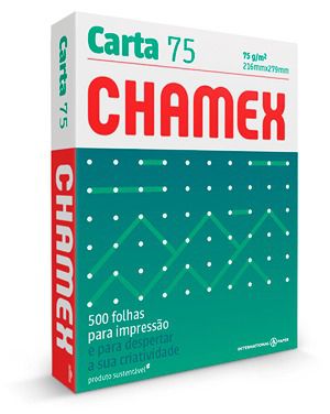 PAPEL CHAMEX CARTA 75 216MMX279MM BRANCO - 500 FLS