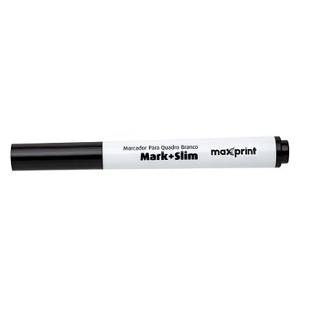 MARCADOR PARA QUADRO BRANCO MARK+ SLIM PRETO - MAXPRINT