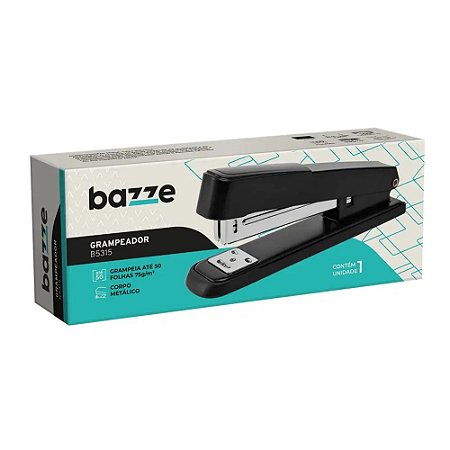 GRAMPEADOR B5315 METÁLICO PRETO 50 FOLHAS - BAZZE