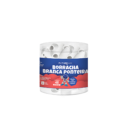 BORRACHA BRANCA PONTEIRA C/48 UNIDADES - FUTURO ESCOLAR