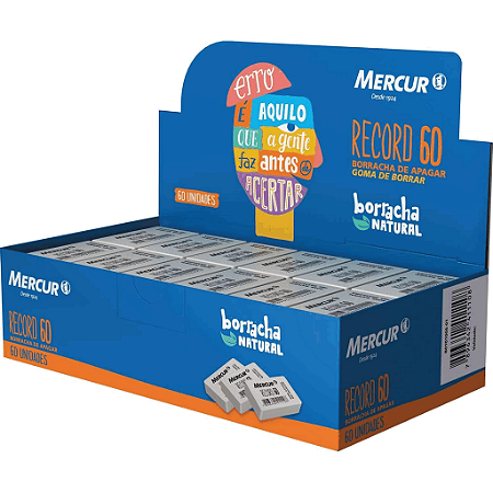 BORRACHA DE APAGAR RECORD 60 BRANCA C/60 UNIDADES - MERCUR
