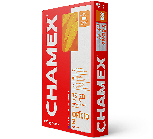 PAPEL CHAMEX OFÍCIO 2 75 216MMX330MM BRANCO - 500 FLS