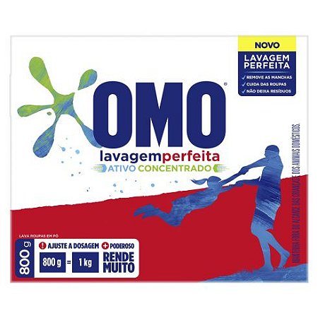 SABÃO EM PÓ OMO LAVAGEM PERFEITA - 800G