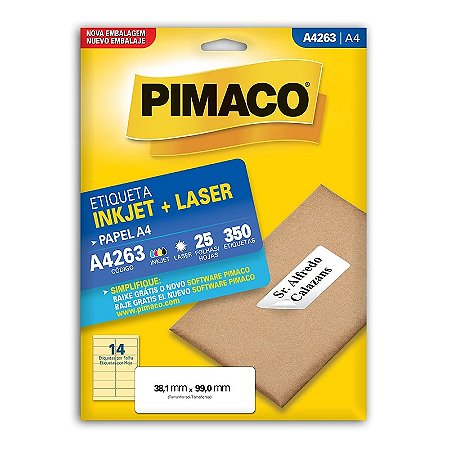 ETIQUETA A4 A4263 25 FOLHAS - PIMACO