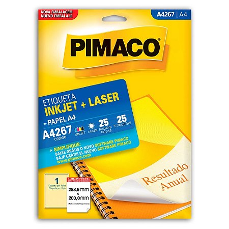 ETIQUETA A4 A4267 25 FOLHAS - PIMACO