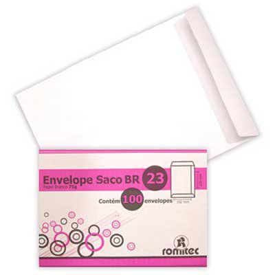 ENVELOPE BRANCO 162MMX229MM C/100 UNIDADES - ROMITEC