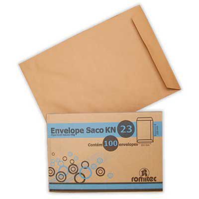 ENVELOPE KRAFT NATURAL 162MMX229MM C/100 UNIDADES - ROMITEC