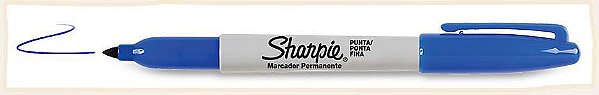 MARCADOR PERMANENTE PONTA FINA AZUL - SHARPIE