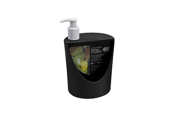 DISPENSER ROMEU & JULIETA BASIC 600ML PRETO - COZA