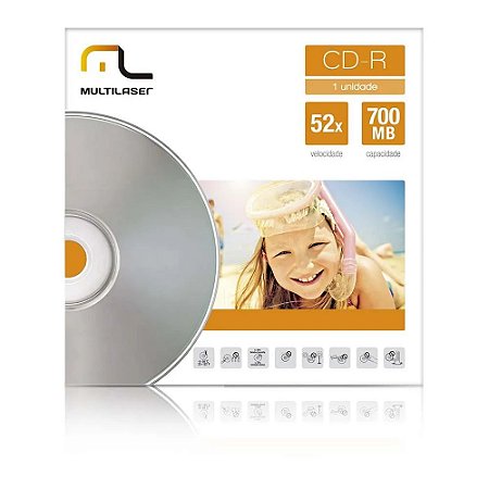 CD-R GRAVÁVEL 700MB ENVELOPE CD006 - MULTILASER