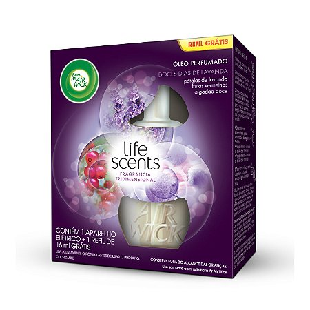 BOM AR AIR WICK ELÉTRICO DOCES DIAS DE LAVANDA APARELHO + REFIL - 16ML