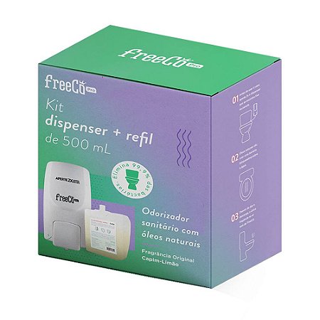 BLOQUEADOR DE ODOR ORIGINAL KIT DISPENSER + REFIL 500ML - FREECÔ PRO