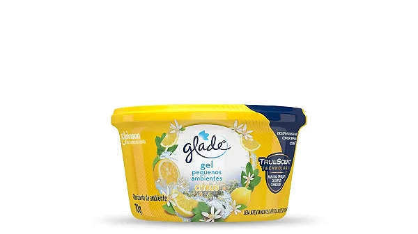 GLADE GEL PEQUENOS AMBIENTES CITRUS - 70G