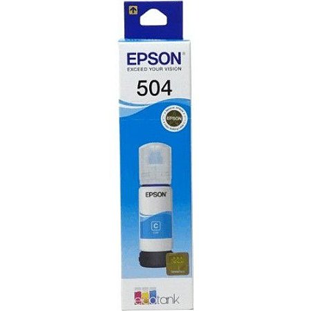 GARRAFA DE TINTA EPSON ECOTANK T504220-AL CIANO - 70ML