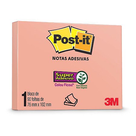 BLOCO ADESIVO POST-IT 657 76MMX102MM DAMASCO 90 FLS - 3M