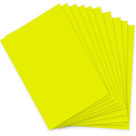 CARTOLINA 50CMX66CM 150G/M² AMARELO CANÁRIO C/10 UNIDADES - SPIRAL