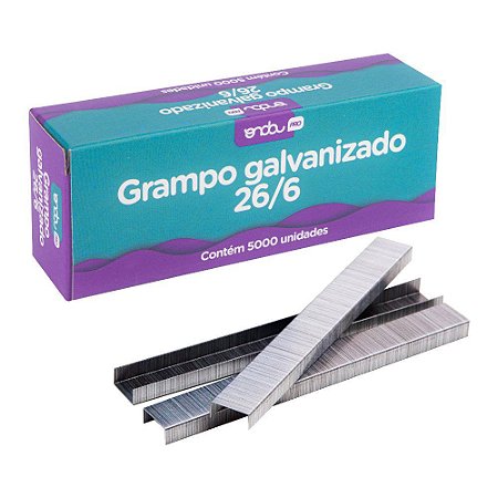 GRAMPO GALVANIZADO 26/6 C/5000 UNIDADES - ONDA