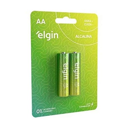 PILHA ALCALINA AA C/2 UNIDADES - ELGIN