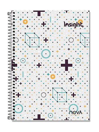 CADERNO UNIVERSITÁRIO CAPA DURA ESPIRAL 96 FLS INSIGHT - NOVA CADERNOS