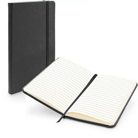 CADERNO DE ANOTAÇÕES 15CMX9CM COM PAUTA PRETO 80 FLS - SPIRAL