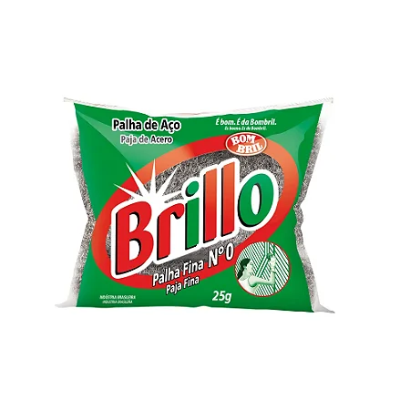 PALHA DE AÇO BRILLO FINA Nº 0 25G - BOM BRIL