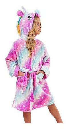 Roupão De Banho Infantil De Unicórnio Masculino E Feminino - Rey Shop - Os  melhores pijama de unicornio, cauda de sereia