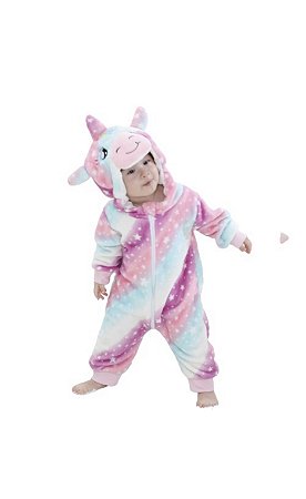 Macacão Pijama Bebê Bichinhos Unicórnio