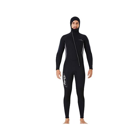 Roupa de Mergulho Neoprene 3mm Pesca Sub com Touca