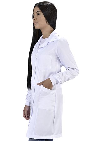 Jaleco Feminino Gabardine Manga Longa Sem Bordado