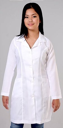 Jaleco Feminino Gabardine Manga Longa Sem Personalização