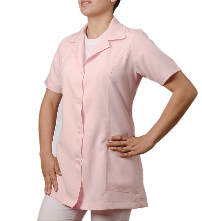 Jaleco Feminino Oxford Colorido Manga Curta Sem Personalização