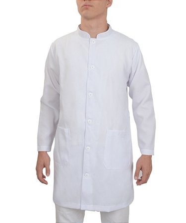 Jaleco Masculino Gabardine Colorido Gola Padre Com Punho