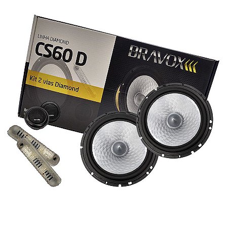 Par Alto-Falantes CS60 D 2 Vias 6 Pol 140W Rms Bravox