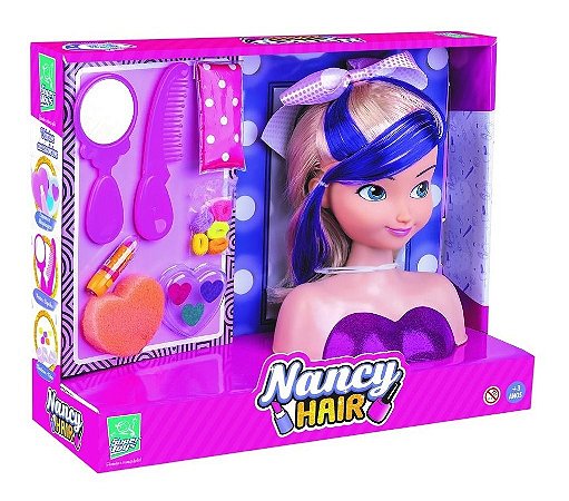 Boneca Nancy Hair Busto Para Pentear E Maquiar 465 Super Toys