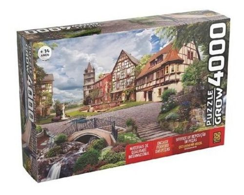 Super Quebra Cabeça Puzzle 4000 Pçs Vila Europeia 03919 Grow