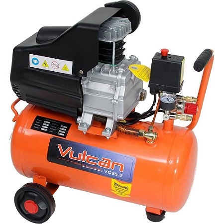 Compressor de Ar 24 Litros 2,5HP 8 BAR 220V VC25-2 Spinner 56662 Vulcan Trent