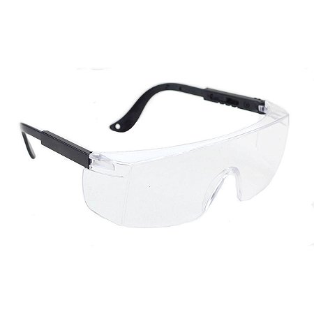 Óculos de Segurança Transparente EPI Haste Ajustável Valeplast