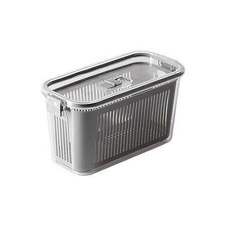 Pote Hermético Slim 1700 ML Multiuso 22,5x10Cm Cinza 1784 Paramount