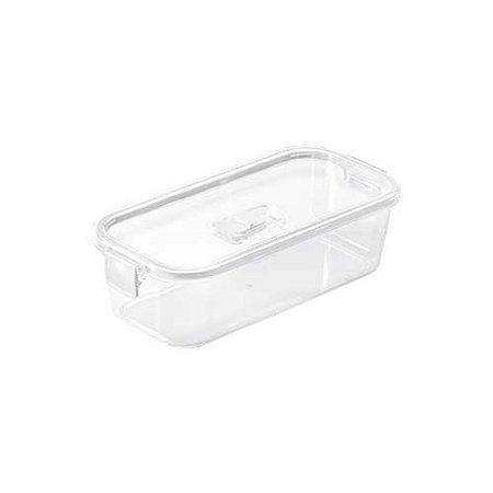 Pote Hermético Slim Multiuso 845 ML Branco 22x10x6Cm 1781 Paramount