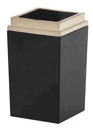 Dispenser Porta Escova Quadratta Preto 1557 Paramount