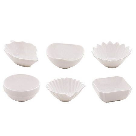 Petisqueira de Porcelana Diversos Formatos e Tamanhos 8608 Lyor
