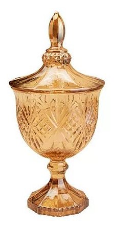 Potiche Bomboniere De Cristal Dublin Ambar 11,5x24,5 cm Lyor