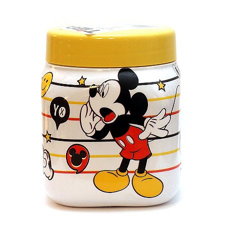 Pote Organizador Multiuso Estampa Mickey 500ml 11cm C/ Tampa