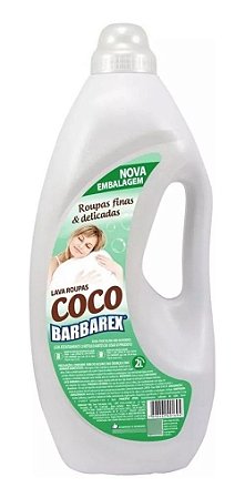 Lava Roupas Sabão Liquido Fragância Coco 2 litros Barbarex