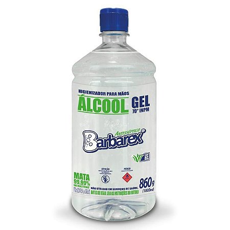 Alcool em Gel Higienizador de Mãos Aloe Vera 70 INPM 860gr