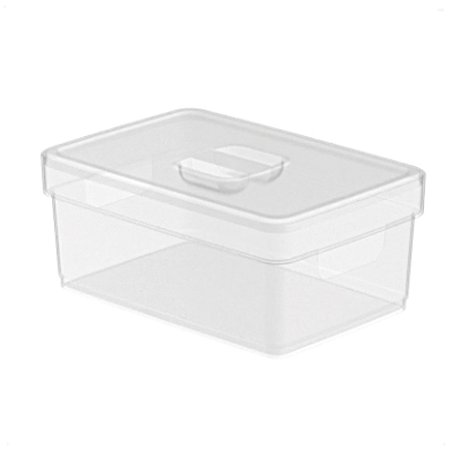 Organizador de Armário Média Transparente C/tampa 25x17x10Cm